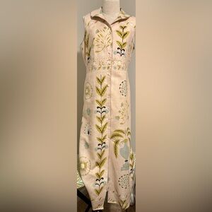 Spartina 449 A-Line Skirt - Cream and Green Floral